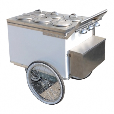 Carrito fibra de vidrio para helados